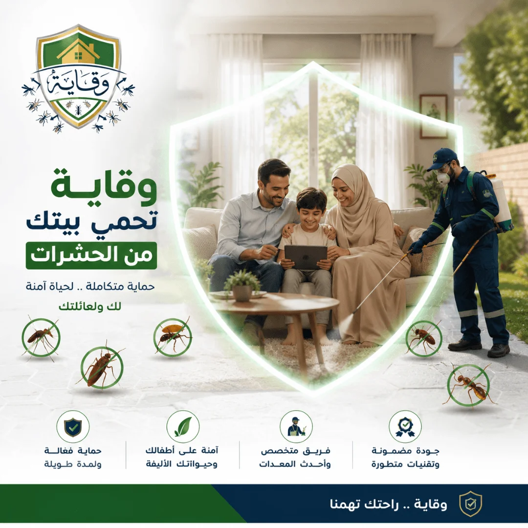 فريق شركة مكافحة حشرات بالجبيل الصناعية شركة وقاية توفرلك بيت آمن وخال من الحشرات 